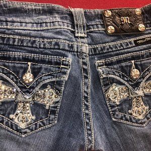 Miss Me Jeans 25 Boot Cross Sequins